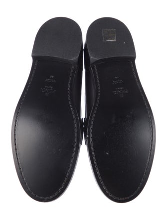 Fendi Karligraphy Accent Leather Loafers