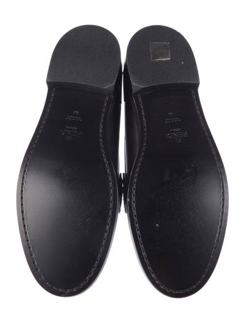 Fendi Karligraphy Accent Leather Loafers