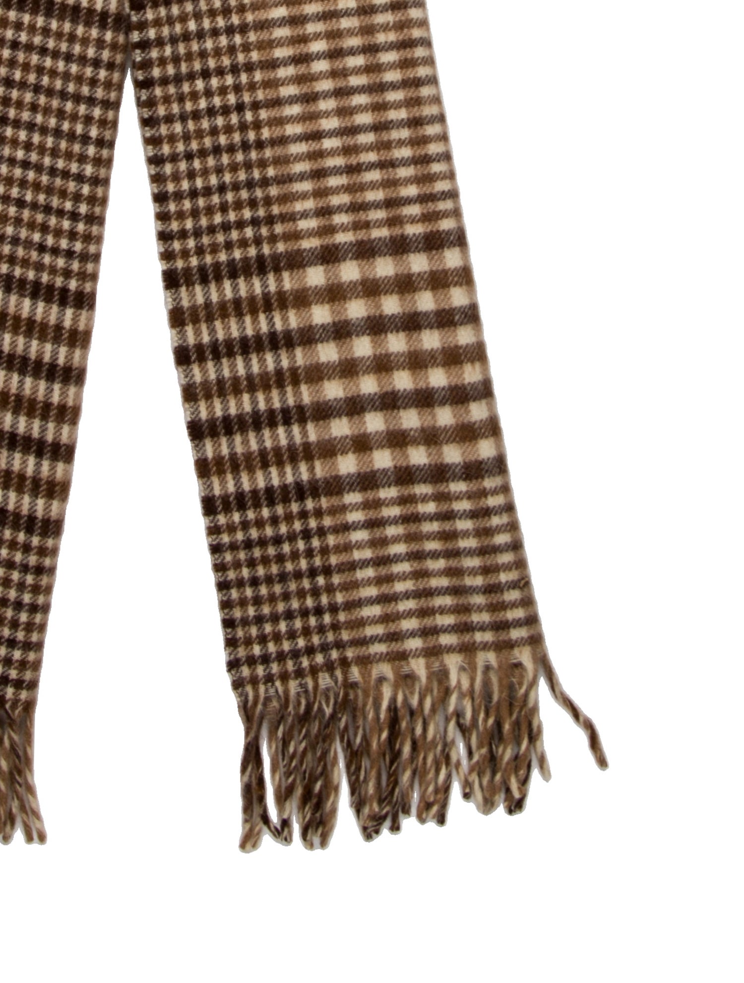 Fendi Wool Plaid Print Scarf