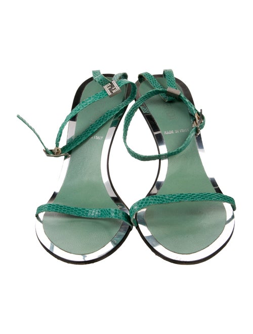 Fendi Lizard Animal Print Sandals