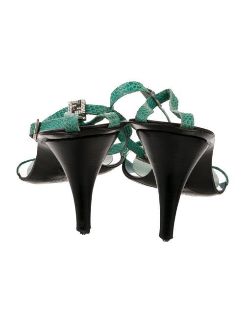 Fendi Lizard Animal Print Sandals