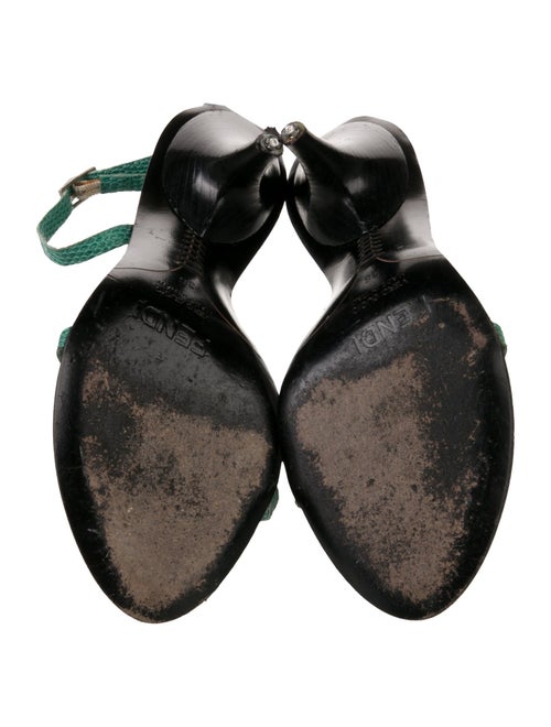 Fendi Lizard Animal Print Sandals
