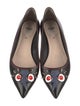 Fendi Monsters Motif Leather Ballet Flats