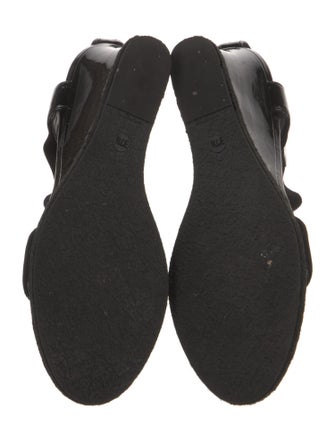 Fendi Patent Leather T-Strap Sandals