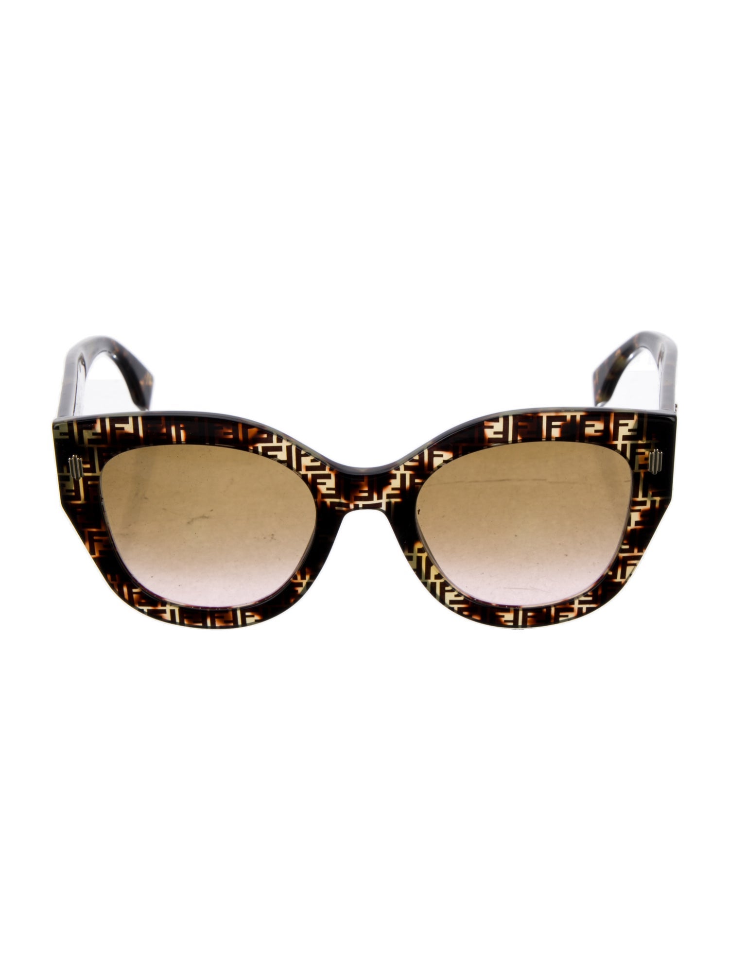 Fendi Zucca FF Logo Cat-Eye Sunglasses