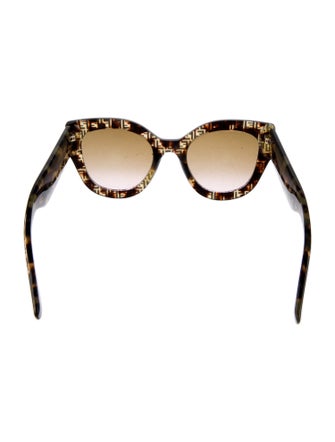 Fendi Zucca FF Logo Cat-Eye Sunglasses