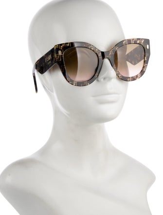 Fendi Zucca FF Logo Cat-Eye Sunglasses
