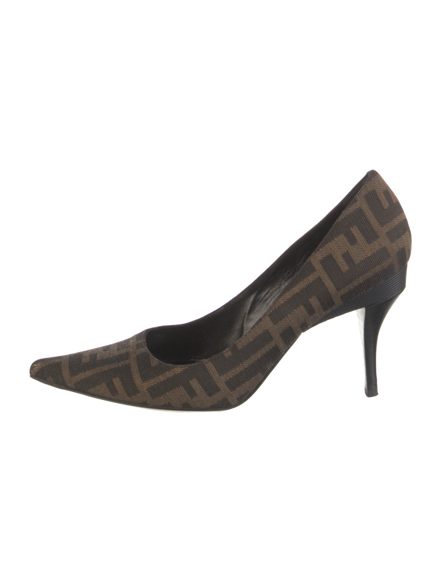 Fendi Zucca FF Logo Printed Pumps