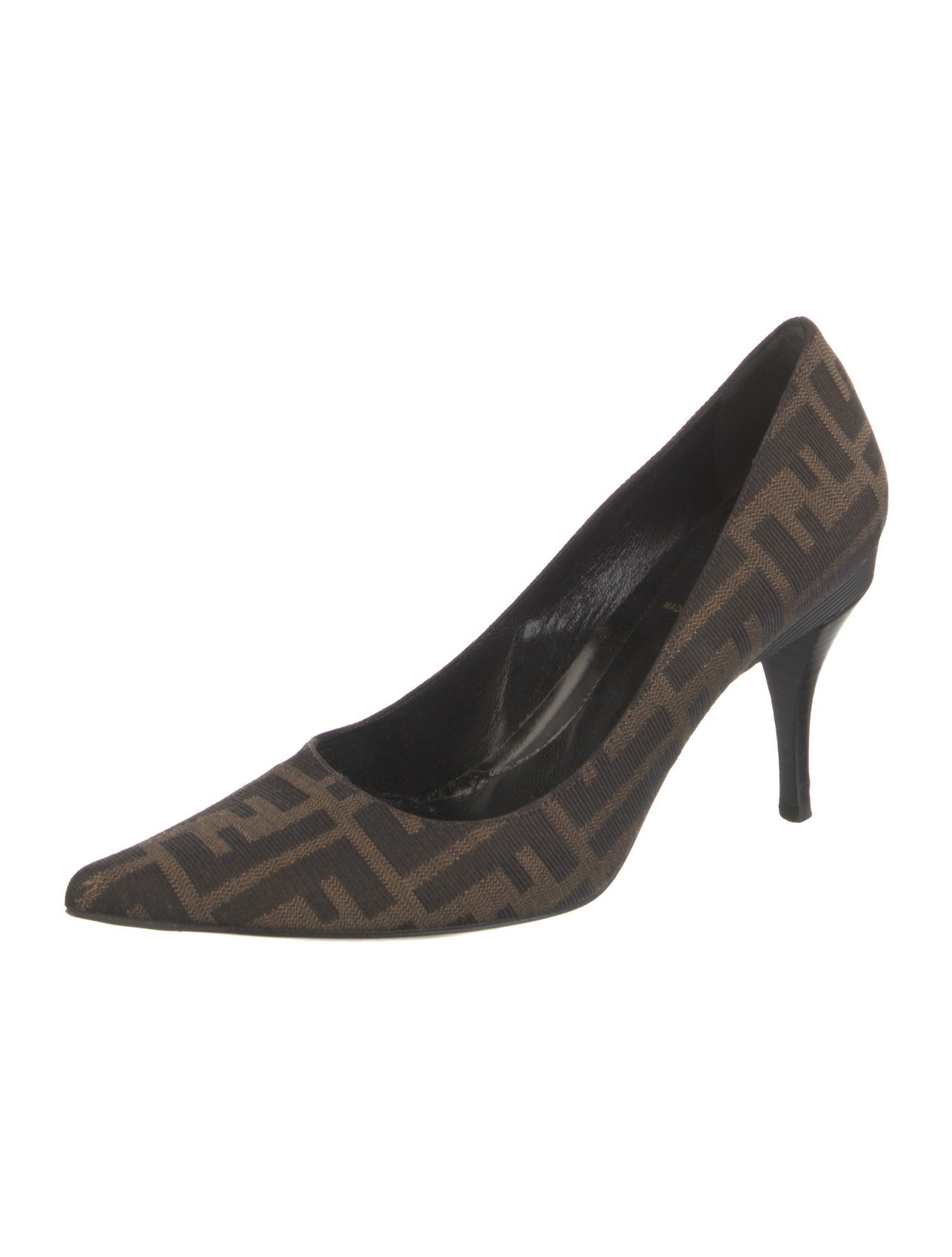 Fendi Zucca FF Logo Printed Pumps