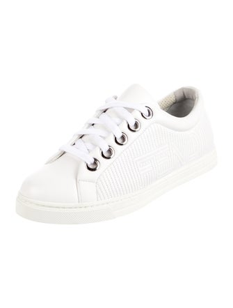 Fendi Quilted Pattern Leather Sneakers