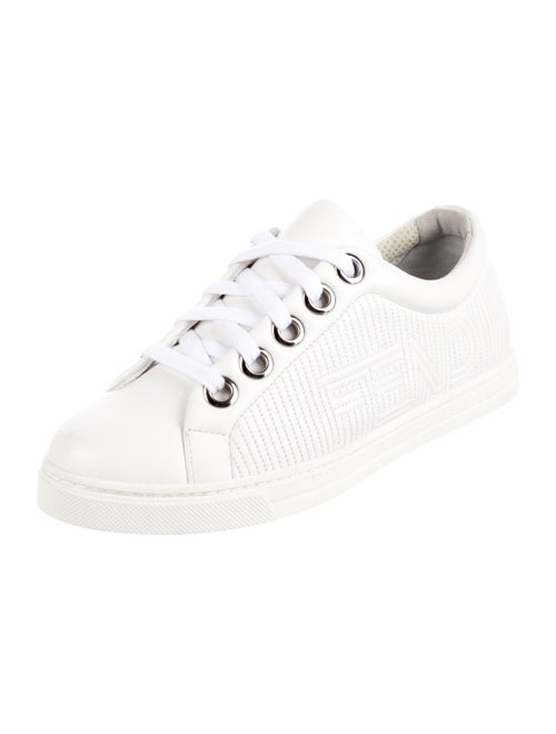 Fendi Quilted Pattern Leather Sneakers
