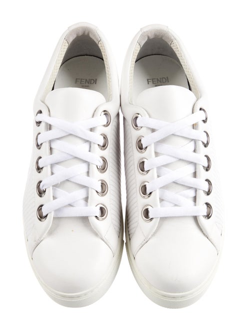 Fendi Quilted Pattern Leather Sneakers