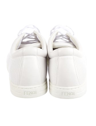 Fendi Quilted Pattern Leather Sneakers