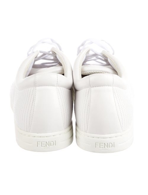 Fendi Quilted Pattern Leather Sneakers