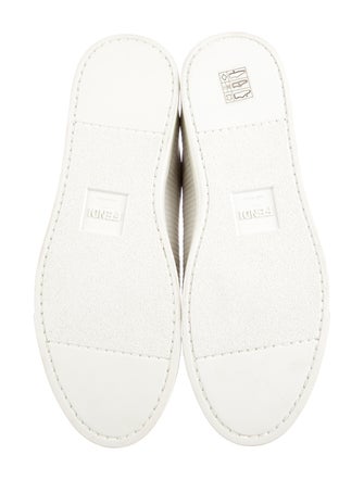 Fendi Quilted Pattern Leather Sneakers
