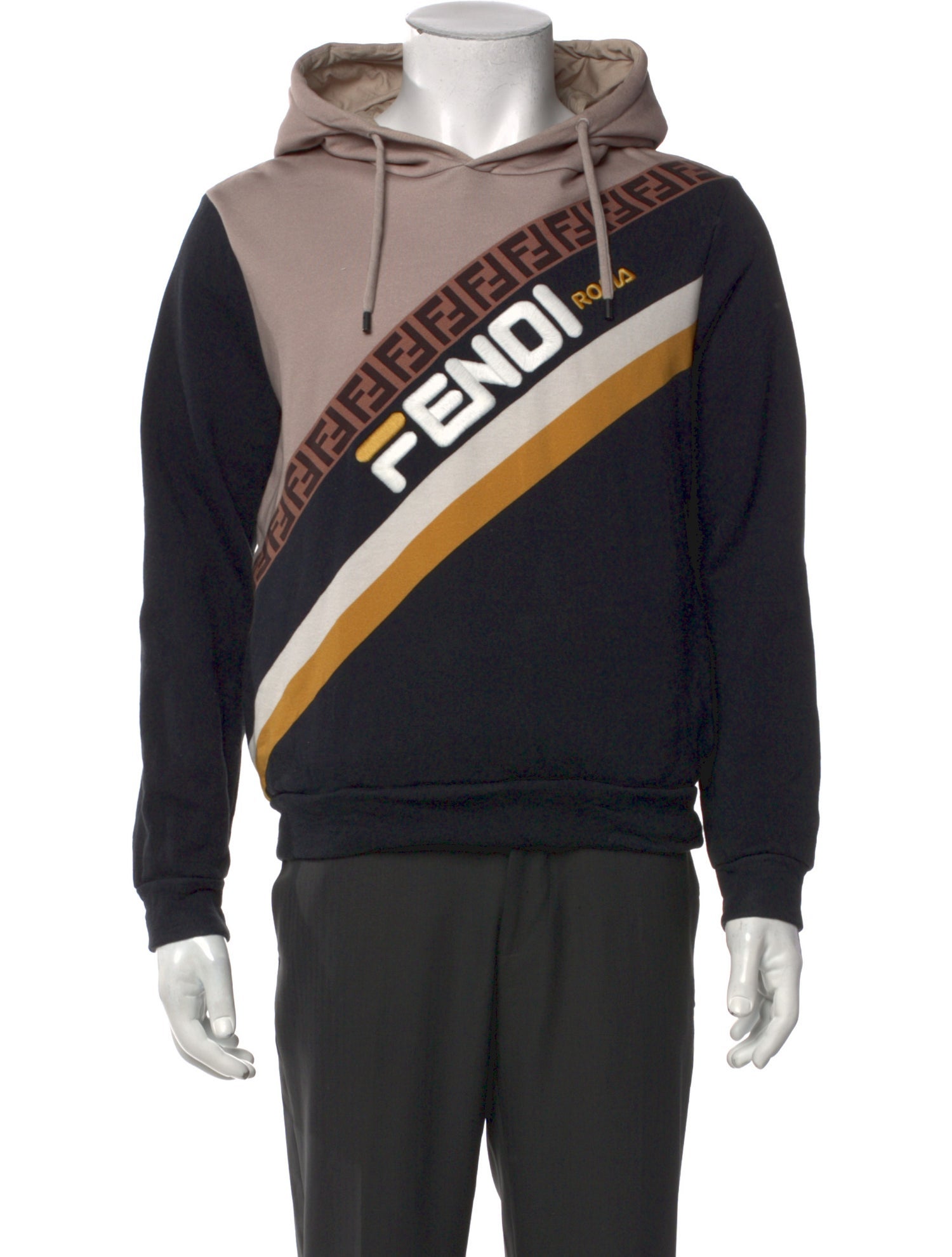 Fendi Zucca FF Logo Graphic Print Hoodie