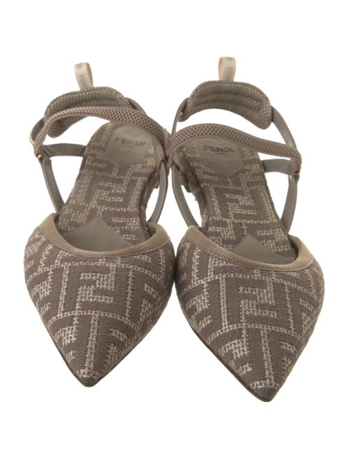 Fendi Printed Slingback Flats