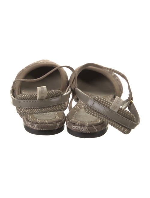 Fendi Printed Slingback Flats