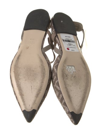 Fendi Printed Slingback Flats