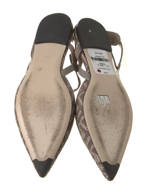 Fendi Printed Slingback Flats