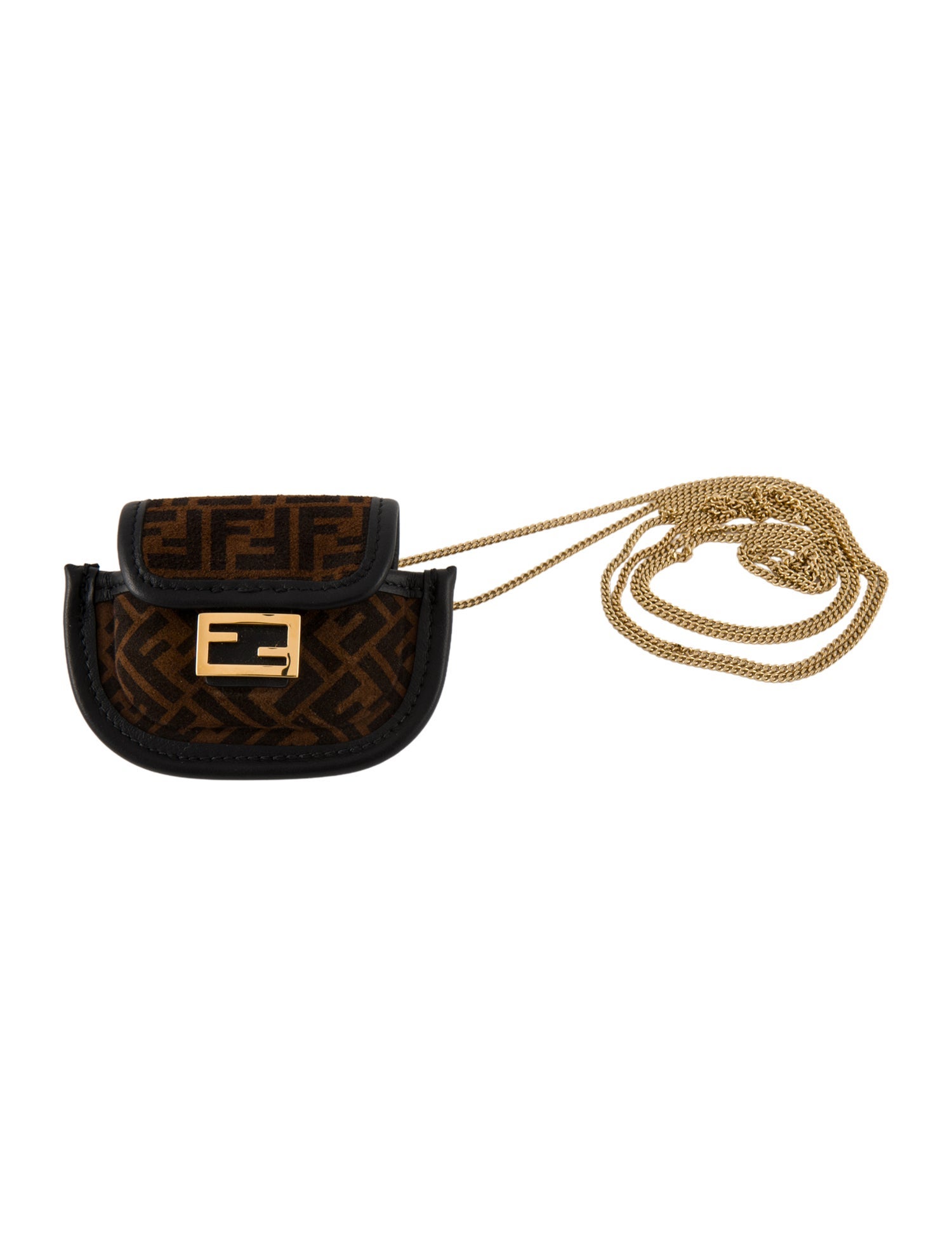 Fendi Pattern Print Suede Airpod Case