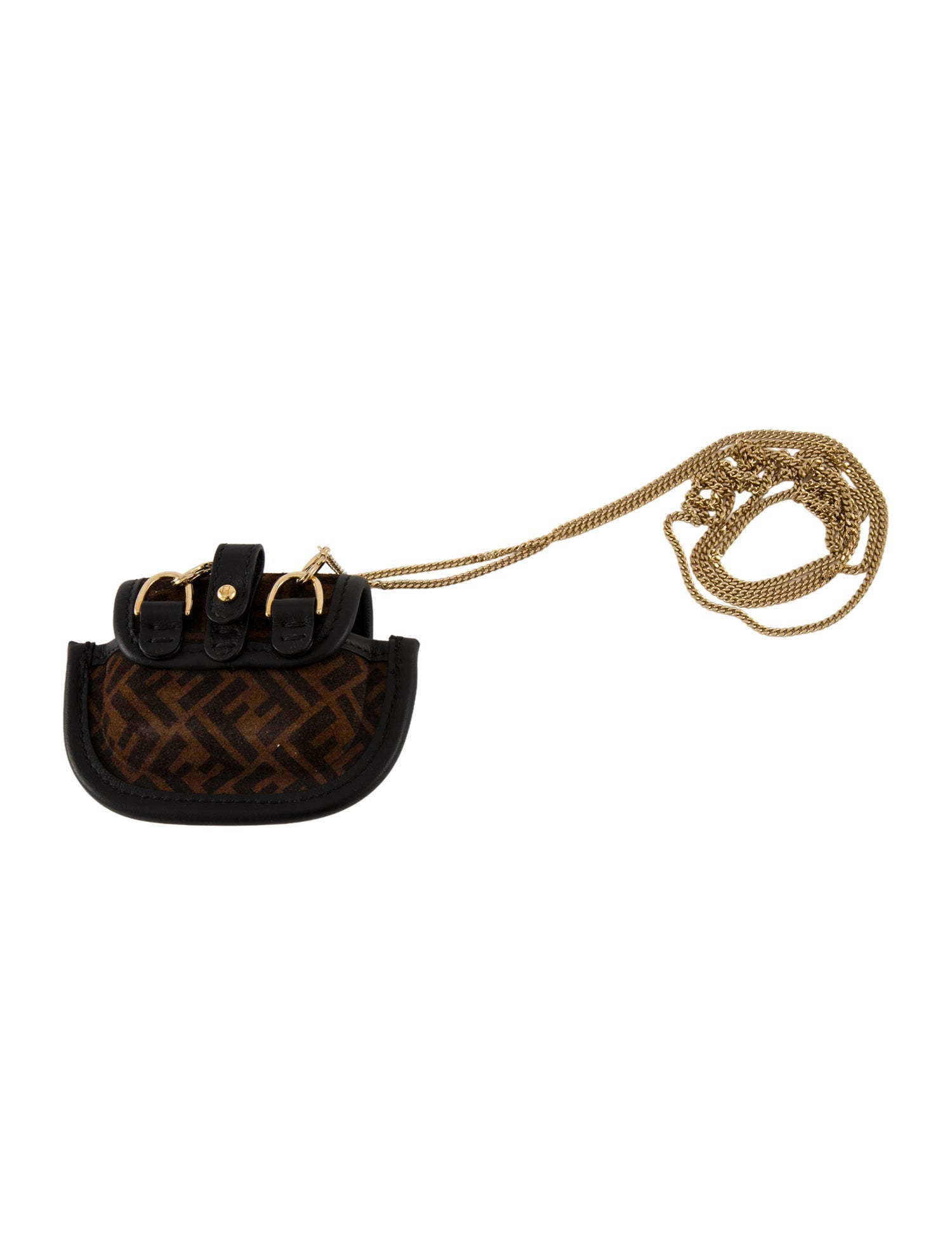 Fendi Pattern Print Suede Airpod Case