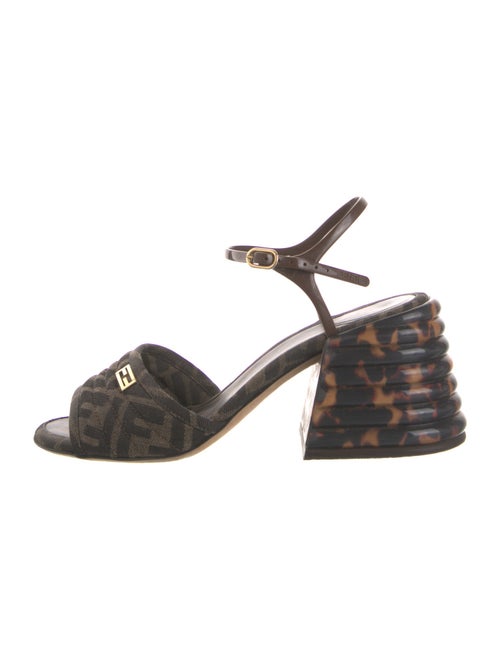Fendi Zucca FF Logo Sandals