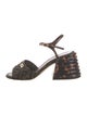 Fendi Zucca FF Logo Sandals