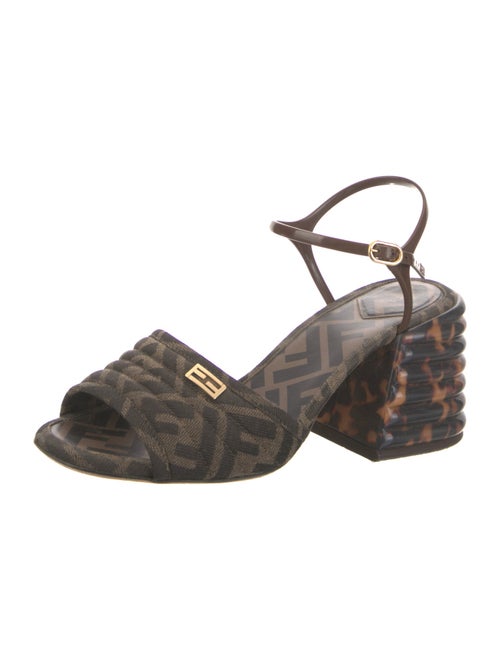 Fendi Zucca FF Logo Sandals
