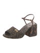 Fendi Zucca FF Logo Sandals