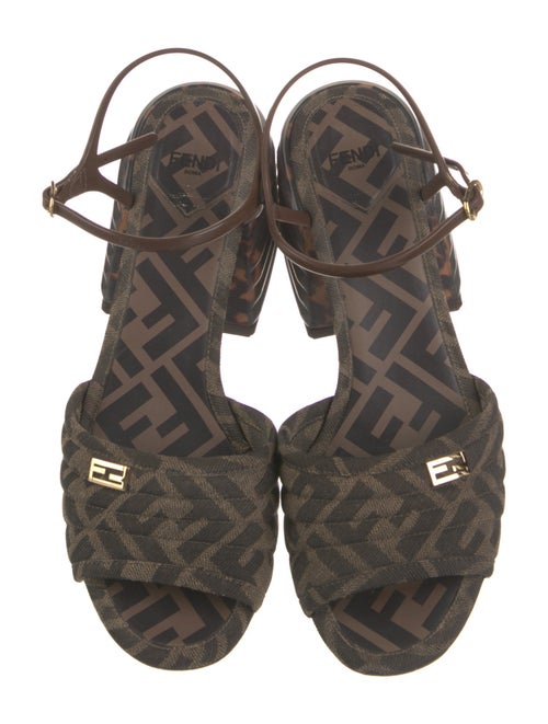Fendi Zucca FF Logo Sandals