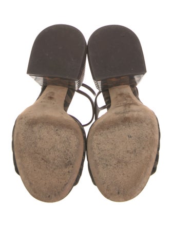 Fendi Zucca FF Logo Sandals