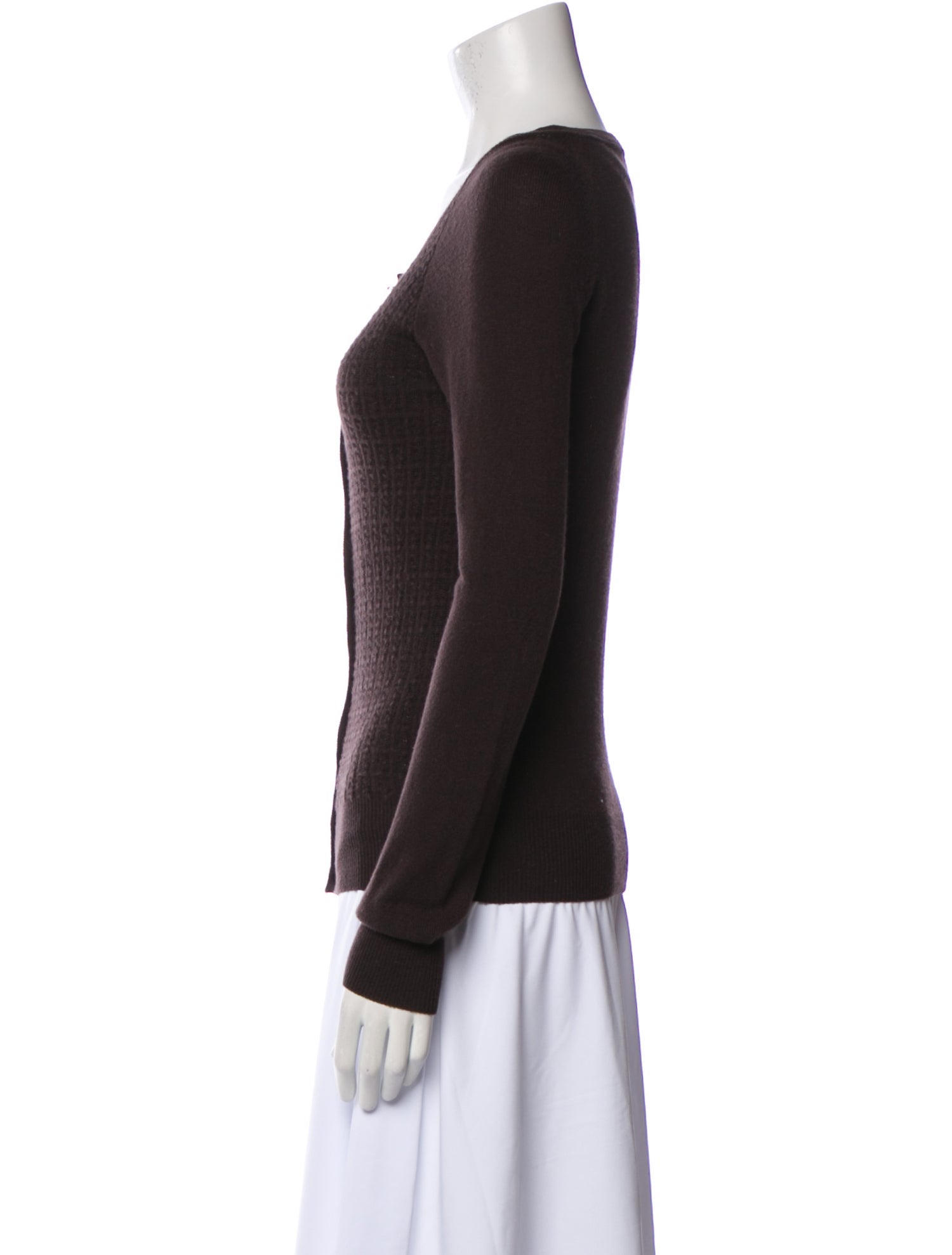 Fendi Wool Scoop Neck Sweater