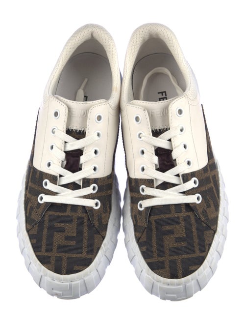 Fendi Zucca FF Logo Leather Sneakers