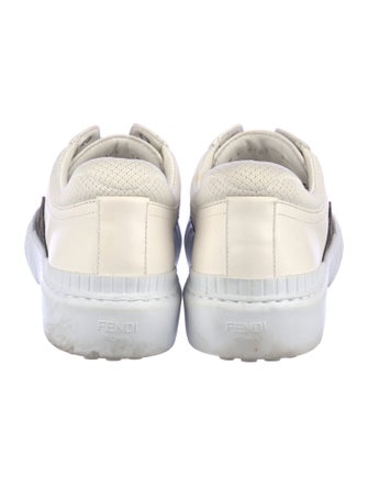 Fendi Zucca FF Logo Leather Sneakers