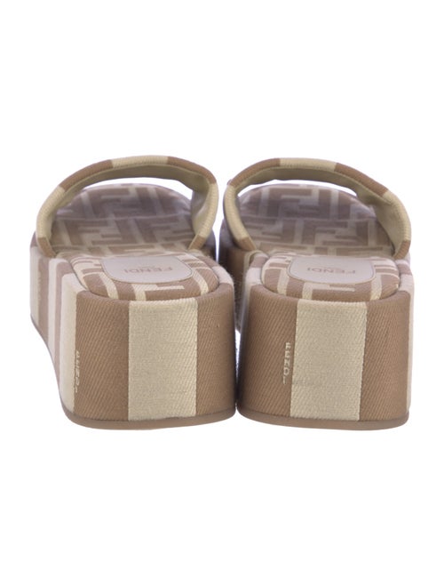 Fendi Canvas Striped Slides