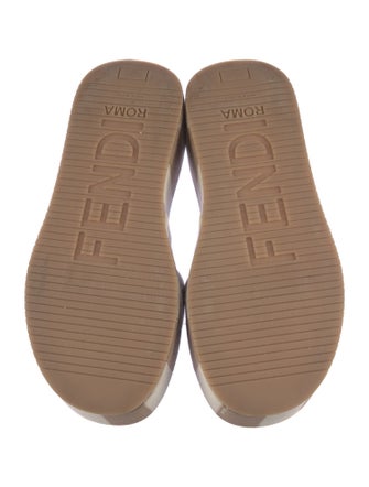 Fendi Canvas Striped Slides