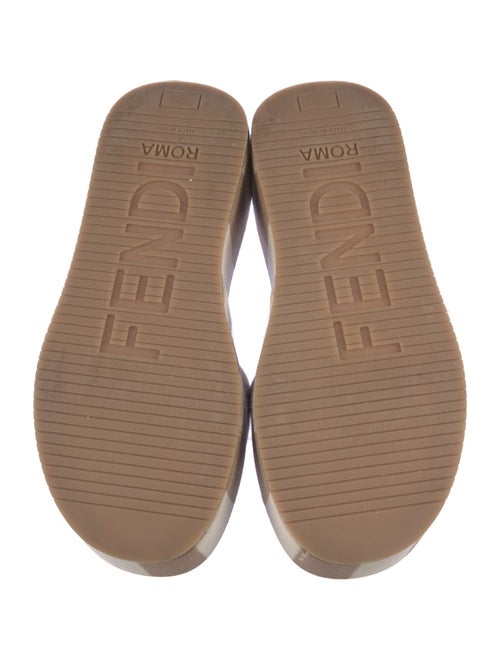 Fendi Canvas Striped Slides