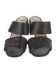 Fendi Zucca FF Logo Leather Slides