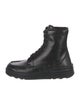 Fendi Zucca FF Logo Leather Combat Boots