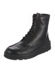 Fendi Zucca FF Logo Leather Combat Boots