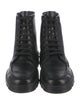 Fendi Zucca FF Logo Leather Combat Boots