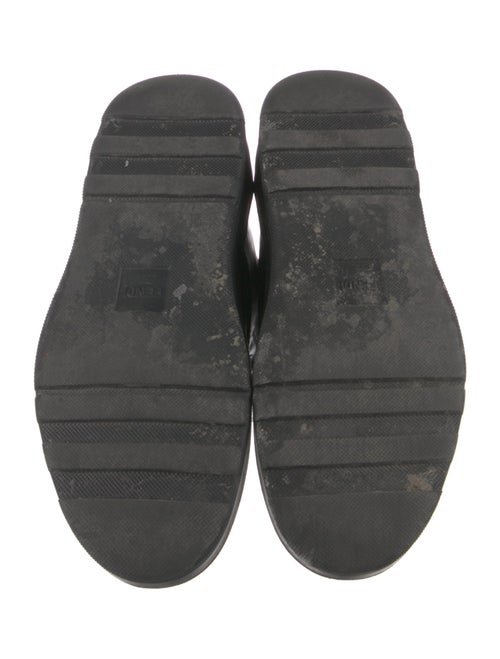 Fendi Zucca FF Logo Leather Combat Boots