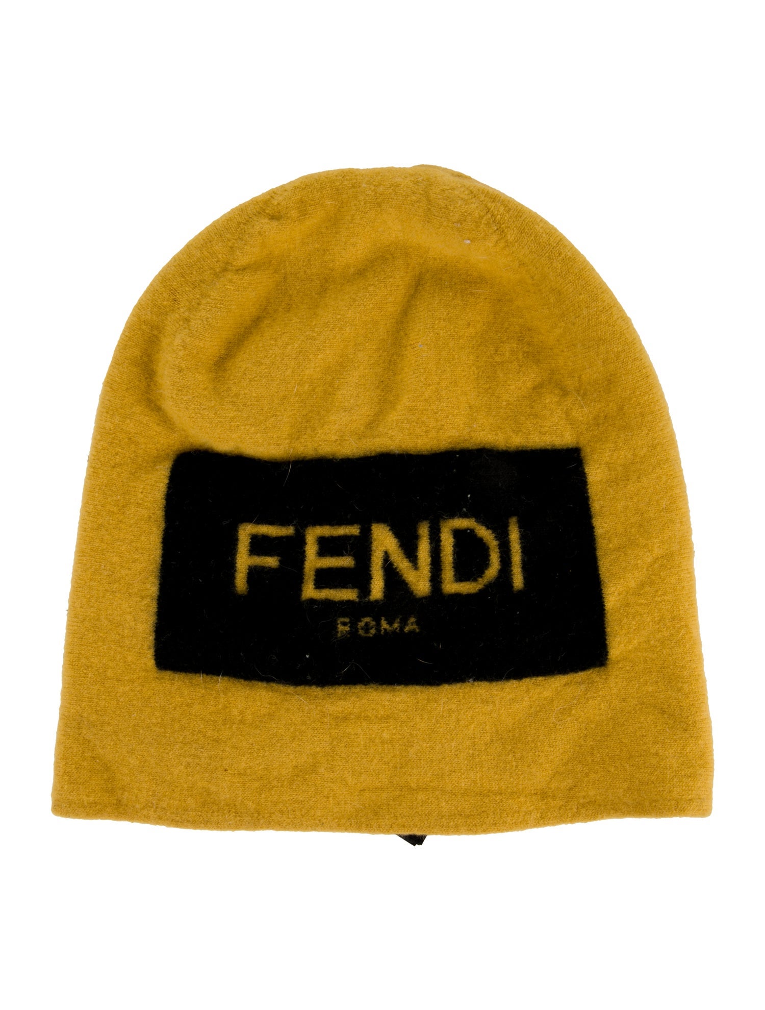 Fendi Logo Knit Wool Beanie