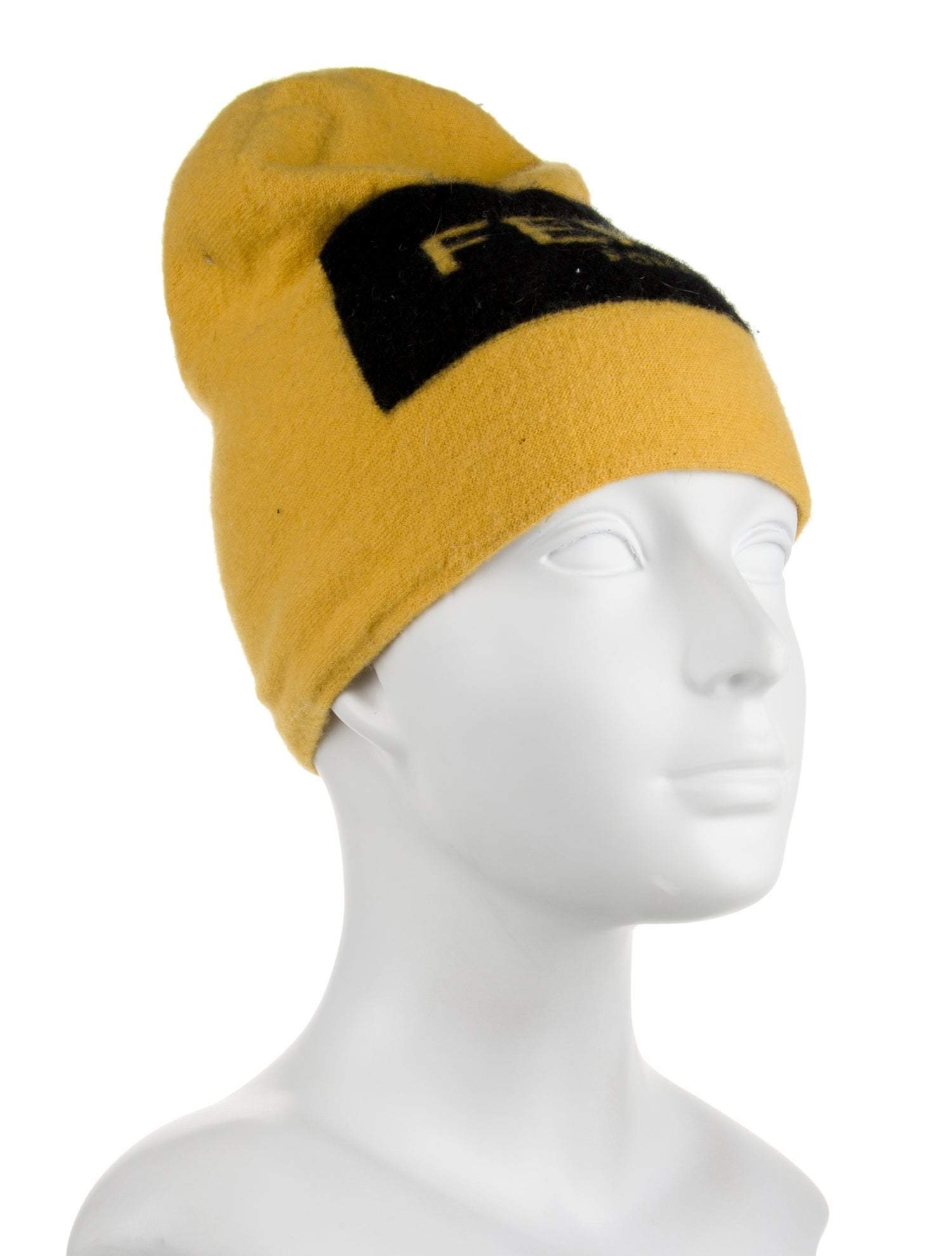 Fendi Logo Knit Wool Beanie