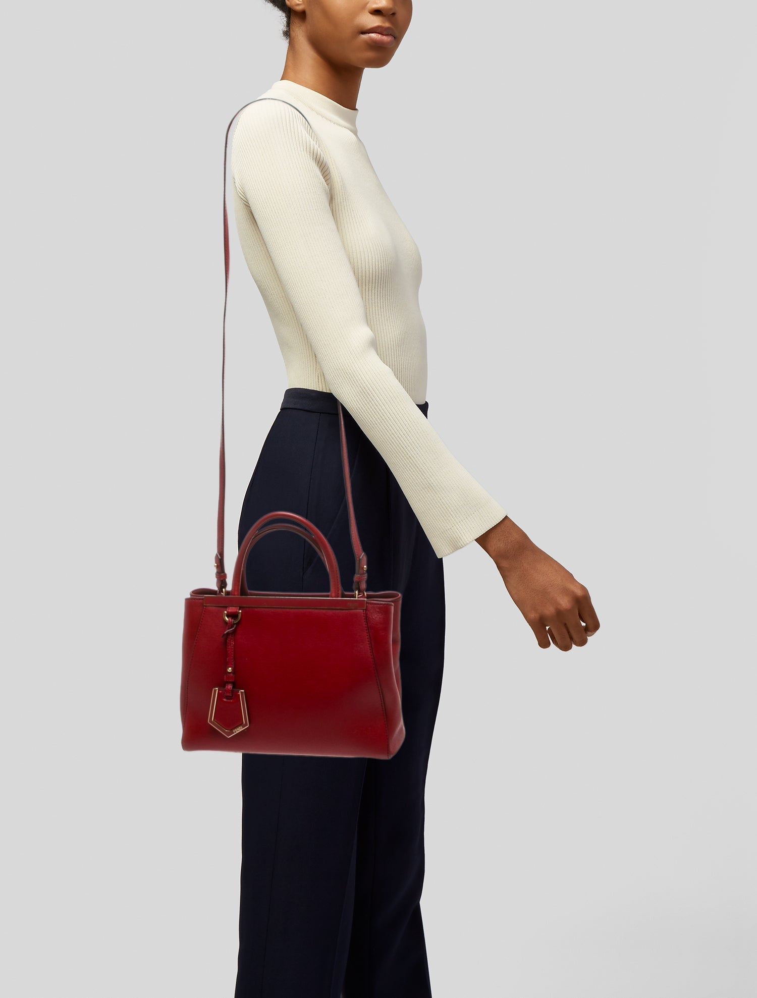 Fendi Saffiano Leather 2Jours Petite