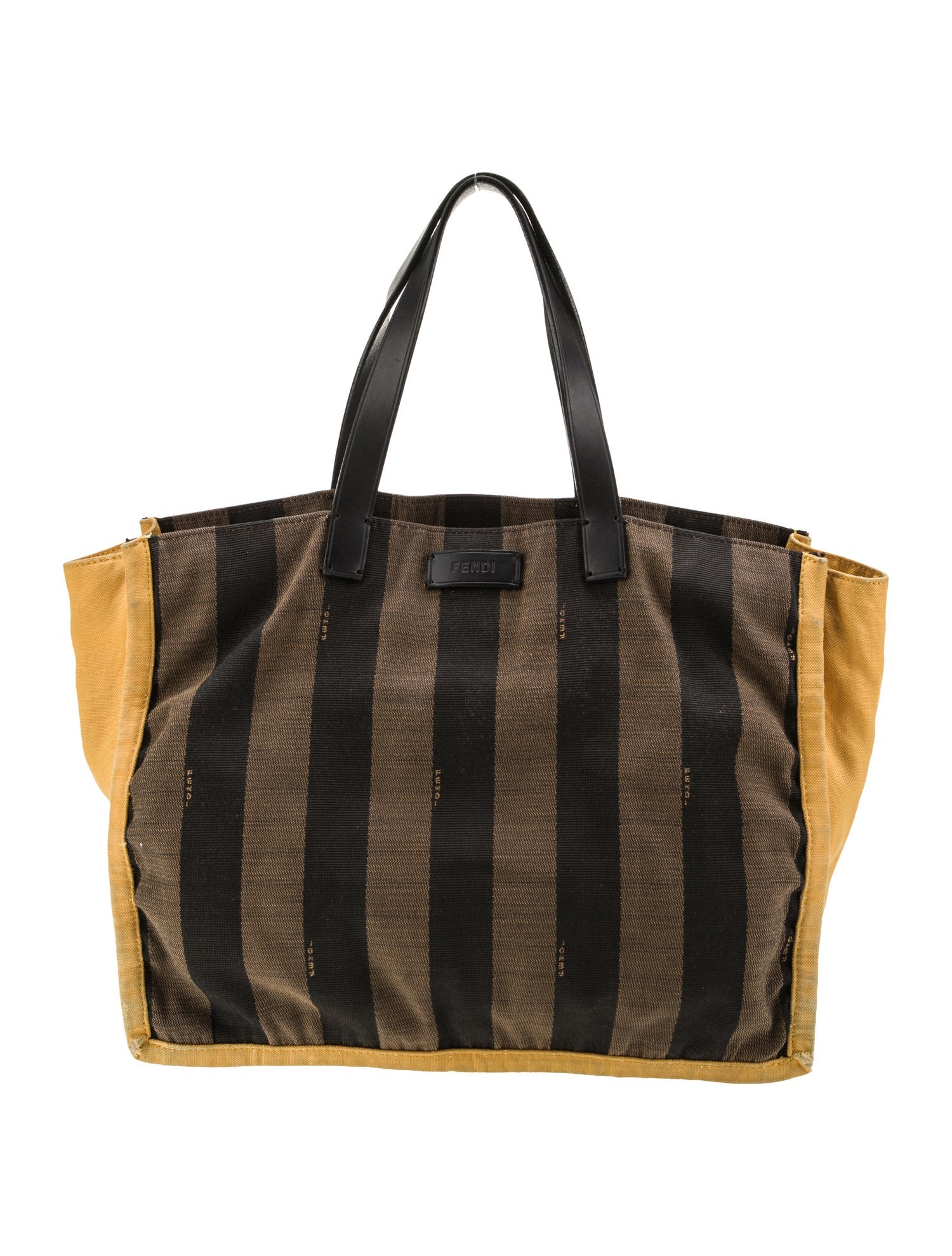 Fendi Pequin Canvas Tote Medium