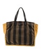 Fendi Pequin Canvas Tote Medium
