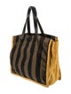 Fendi Pequin Canvas Tote Medium