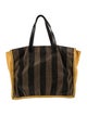 Fendi Pequin Canvas Tote Medium